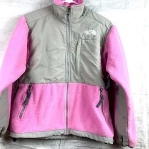 The North Face Pink /Gray Fleece Sz S Full Zip